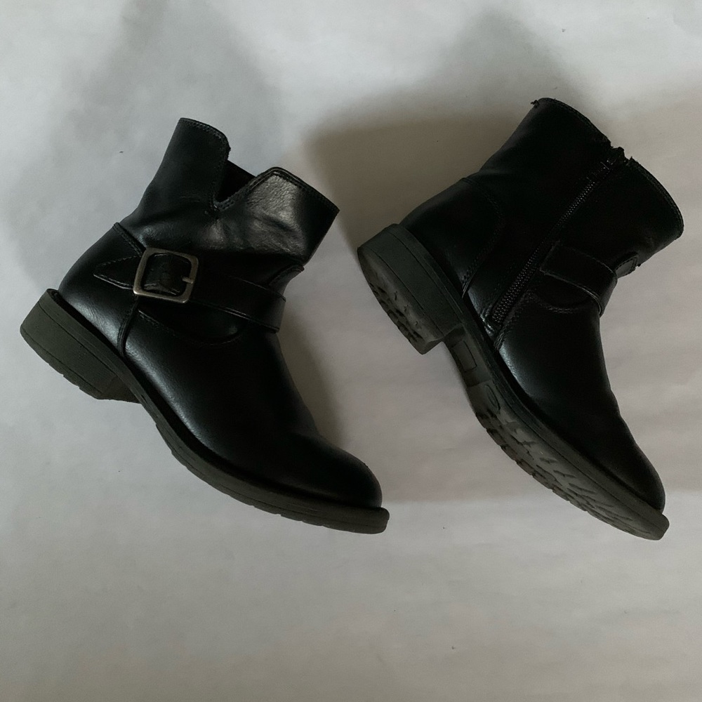 Preowned Girls Youth Black Ankle Boots Size 1 - Picture 5 of 6
